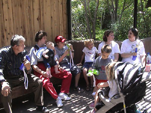 a whole bunch of us at the zoo